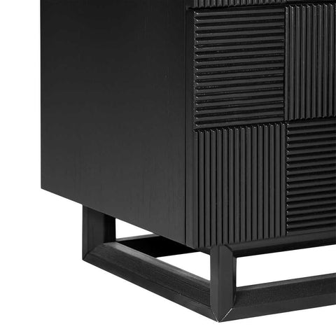 Alton 50x65cm Bedside Table - Black - Bedside Tables - Eleganté