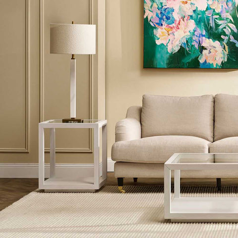 Essex Marble Table Lamp - White - Essex Marble Table Lamp - White - Eleganté