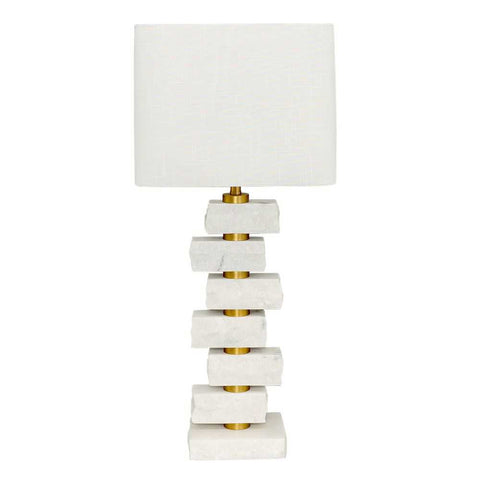 Hamburg Marble Table Lamp - White - Hamburg Marble Table Lamp - White - Eleganté