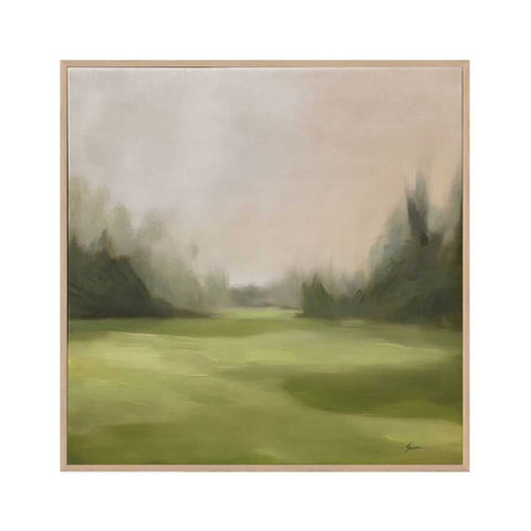 Green Meadows 100x100cm Canvas Painting - Canvas Paintings, Oils, Prints, Wall Art - Eleganté