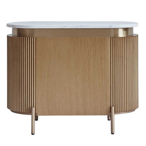 Demarco 76x60cm Bedside Table - Antique Gold
