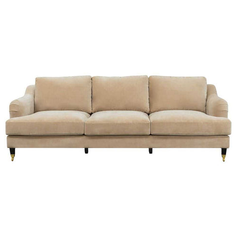 Aerin 3 Seater Sofa - Taupe Velvet - Aerin 3 Seater Sofa - Taupe Velvet - Eleganté