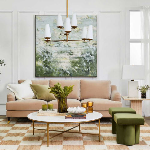 Aerin 3 Seater Sofa - Taupe Velvet - Aerin 3 Seater Sofa - Taupe Velvet - Eleganté