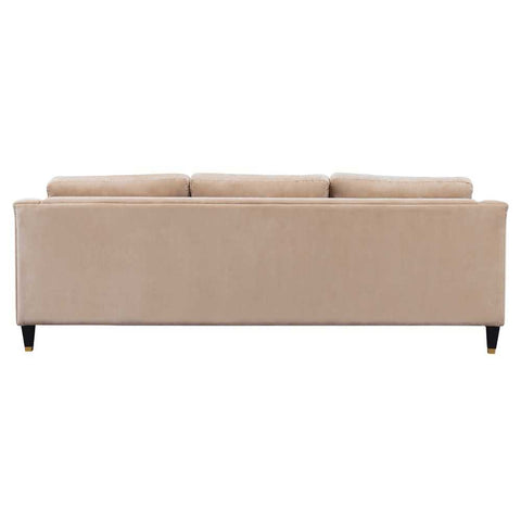 Aerin 3 Seater Sofa - Taupe Velvet - Aerin 3 Seater Sofa - Taupe Velvet - Eleganté