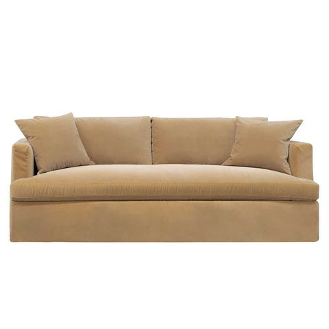 Birkshire 3 Seater Slip Cover Sofa - Ochre Velvet - Birkshire 3 Seater Slip Cover Sofa - Ochre Velvet - Eleganté