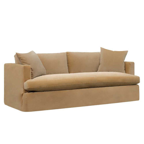 Birkshire 3 Seater Slip Cover Sofa - Ochre Velvet - Birkshire 3 Seater Slip Cover Sofa - Ochre Velvet - Eleganté