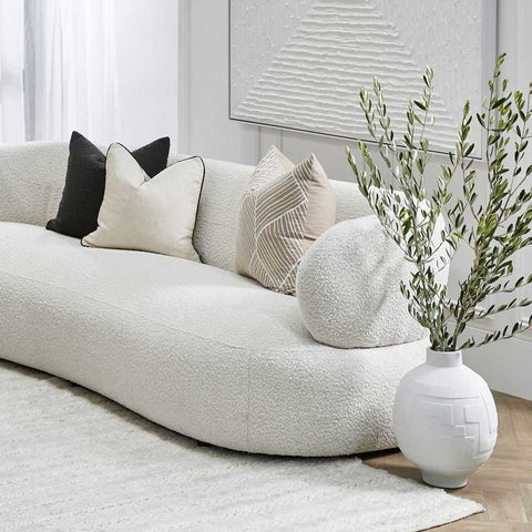 Greenwich 3 Seater Sofa - Ivory Boucle - Greenwich 3 Seater Sofa - Ivory Boucle - Eleganté