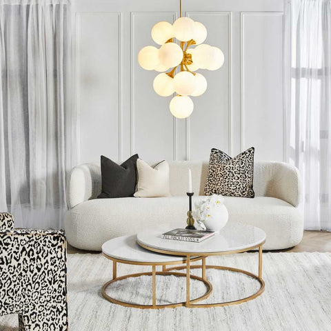 Greenwich 3 Seater Sofa - Ivory Boucle - Greenwich 3 Seater Sofa - Ivory Boucle - Eleganté