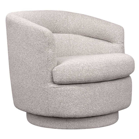 Holly Swivel Arm Chair - Warm Grey - Occasional Chairs - Eleganté