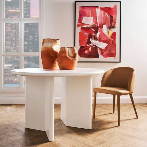 Paltrow Dining Chair - Tan Vegan Leather - Dining Chairs - Eleganté