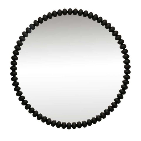 Esme 105x105cm Round Wall Mirror - Black - Wall Mirrors - Eleganté