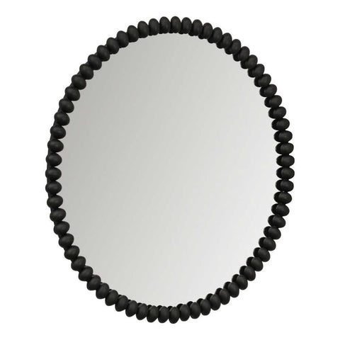Esme 105x105cm Round Wall Mirror - Black - Wall Mirrors - Eleganté