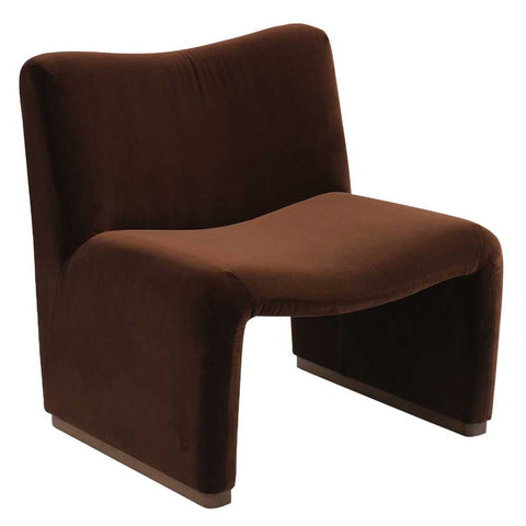 Beau Occasional Chair - Dark Chocolate Velvet - Occasional Chairs - Eleganté