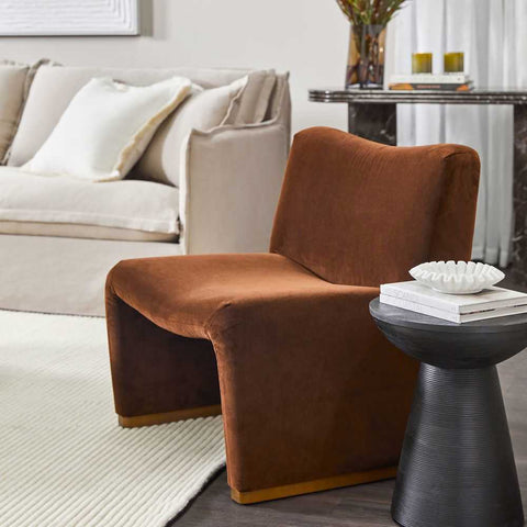 Beau Occasional Chair - Dark Chocolate Velvet - Occasional Chairs - Eleganté