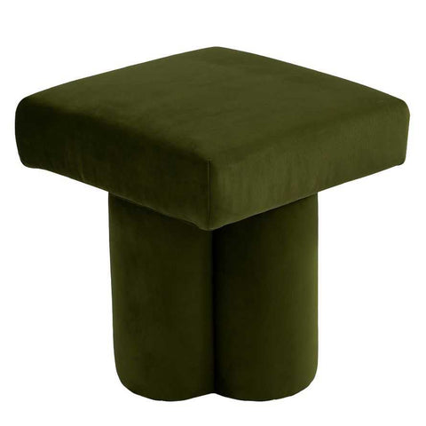 Ace Stool - Olive Velvet - Ottomans and Stools - Eleganté