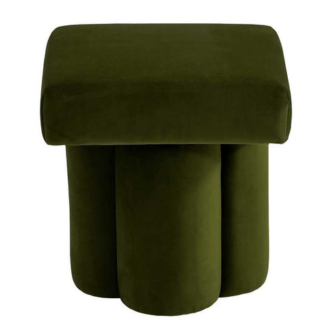 Ace Stool - Olive Velvet - Ottomans and Stools - Eleganté