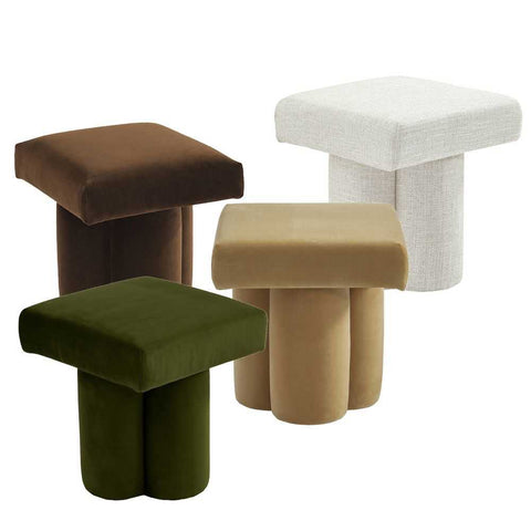 Ace Stool - Olive Velvet - Ottomans and Stools - Eleganté