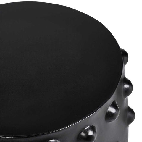 Otto Concrete Stool - Black - Ottomans and Stools - Eleganté