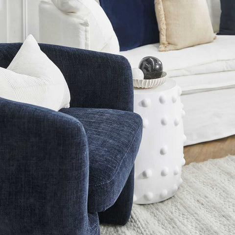 Otto Concrete Stool - White - Ottomans and Stools - Eleganté