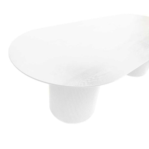 Arlo Oval Dining Table - 2.4m White - Dining Tables - Eleganté