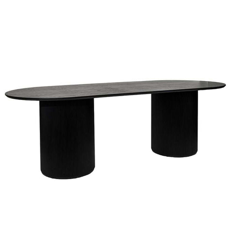 Arlo Oval Dining Table - 2.4m Black - Dining Tables - Eleganté