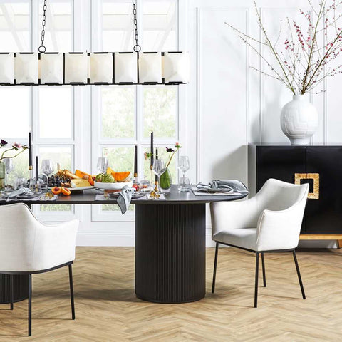 Arlo Oval Dining Table - 2.4m Black - Dining Tables - Eleganté