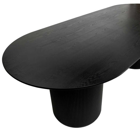 Arlo Oval Dining Table - 2.4m Black - Dining Tables - Eleganté