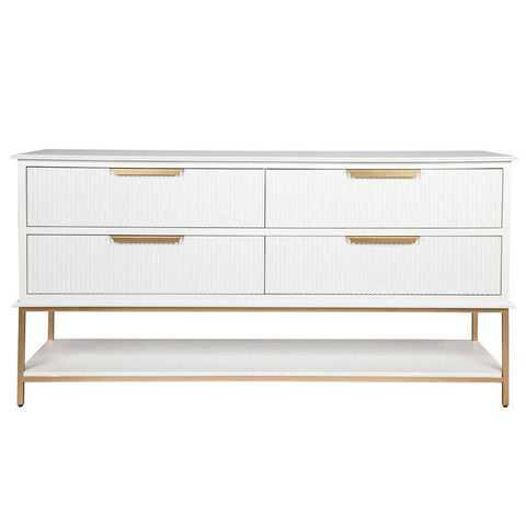 Aimee 170cm 4 Drawer Chest - White - Chests of Drawers - Eleganté