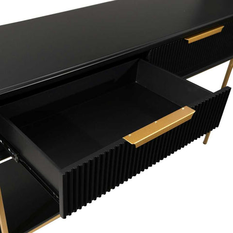 Aimee 140cm Console Table - Black - Console Tables - Eleganté