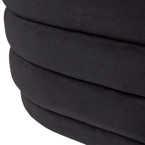 Demi Storage Bench Ottoman - Black Velvet - Ottomans and Stools - Eleganté