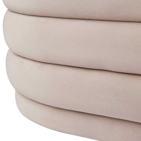 Demi Storage Bench Ottoman - Nude Velvet - Ottomans and Stools - Eleganté