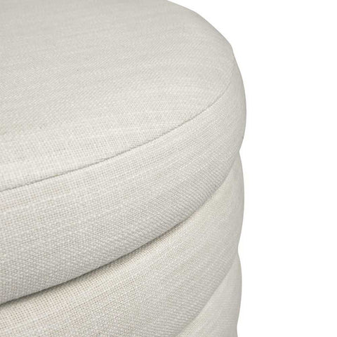 Demi Storage Bench Ottoman - Off White Linen - Ottomans and Stools - Eleganté