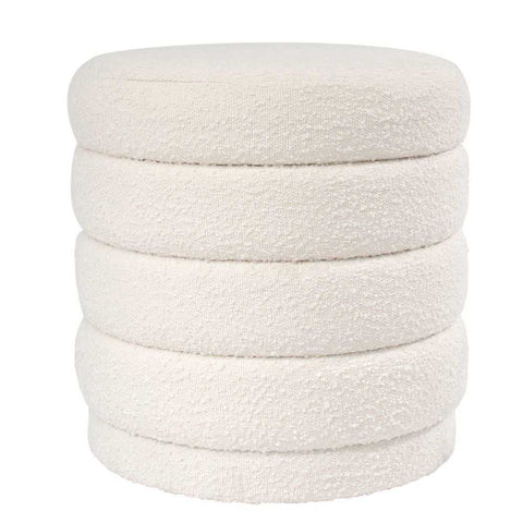 Demi Stool - White Boucle - Ottomans and Stools - Eleganté
