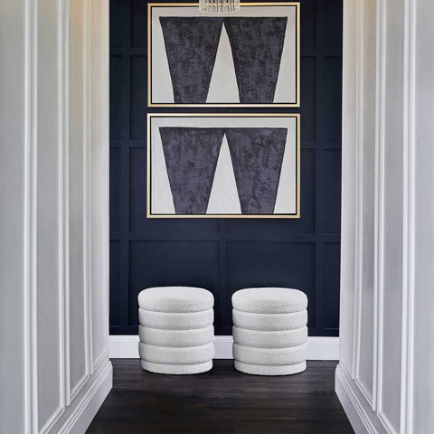 Demi Stool - White Boucle - Ottomans and Stools - Eleganté