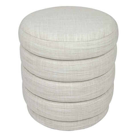 Demi Stool - Off White Linen - Ottomans and Stools - Eleganté