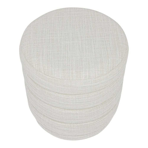 Demi Stool - Off White Linen - Ottomans and Stools - Eleganté