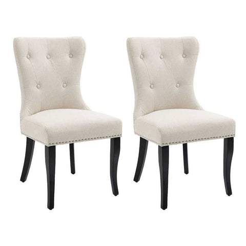 Lugano Dining Chair Set of 2 - Natural - Dining Chairs - Eleganté
