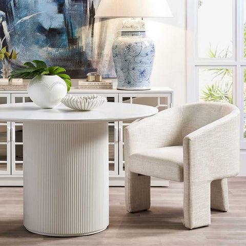 Arlo Round Dining Table - 1.2m White - Dining Tables - Eleganté