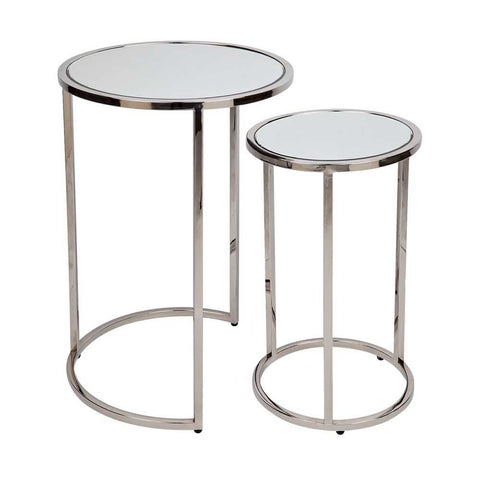 Serene Nesting Side Tables - Nickel - Side Tables - Eleganté
