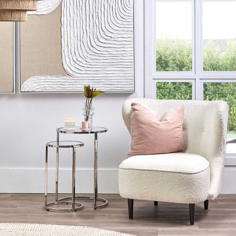 Serene Nesting Side Tables - Nickel - Side Tables - Eleganté