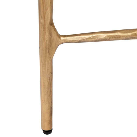 Heston Marble Square Side Table - Brass - Side Tables - Eleganté