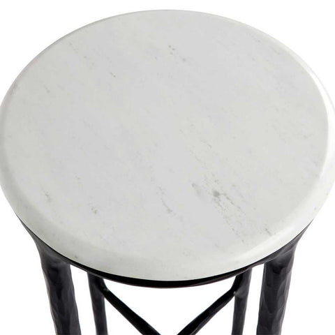 Heston Marble Petite Side Table - Black - Side Tables - Eleganté