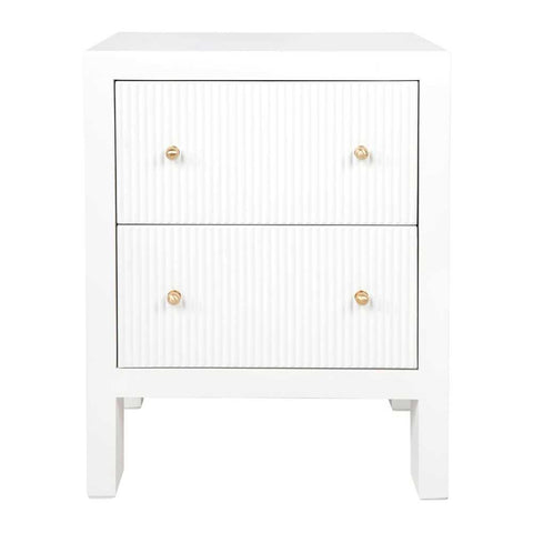Ariana 50x65cm Bedside Table - White