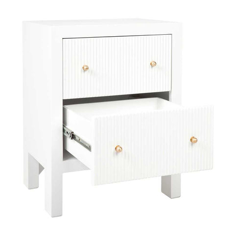 Ariana 50x65cm Bedside Table - White