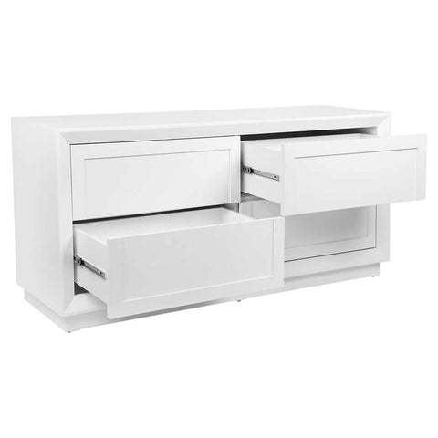 Balmain 160cm 4 Drawer Chest - White - Chests of Drawers - Eleganté