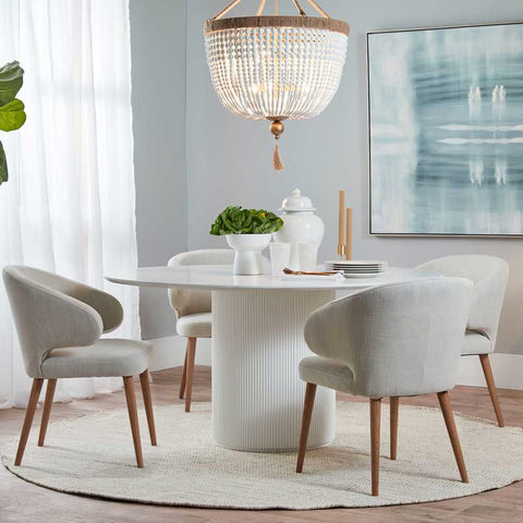 Harlow Natural Dining Chair - Natural Linen - Dining Chairs - Eleganté