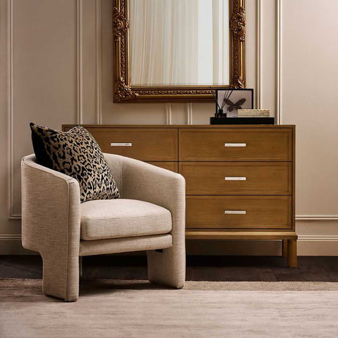 Kylie Arm Chair - Natural Linen - Occasional Chairs - Eleganté