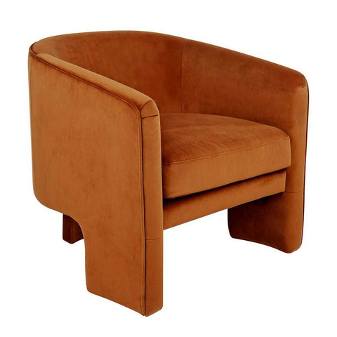 Kylie Arm Chair - Caramel Velvet - Occasional Chairs - Eleganté