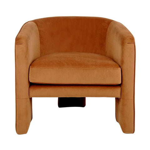 Kylie Arm Chair - Caramel Velvet - Occasional Chairs - Eleganté