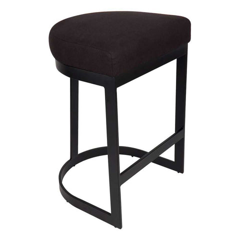 Brooke Black Kitchen Stool - Black Linen - Kitchen and Bar Stools - Eleganté